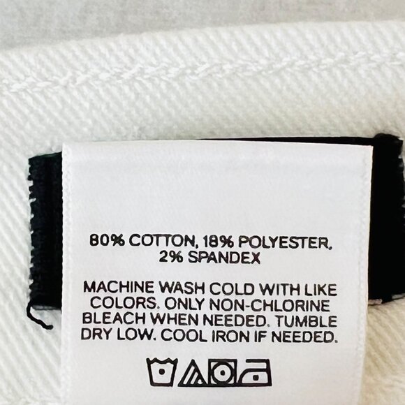 Express Women's Distressed 90s Boot Stretch White Jeans Size 14R High Rise NWOT - Picture 7 of 11